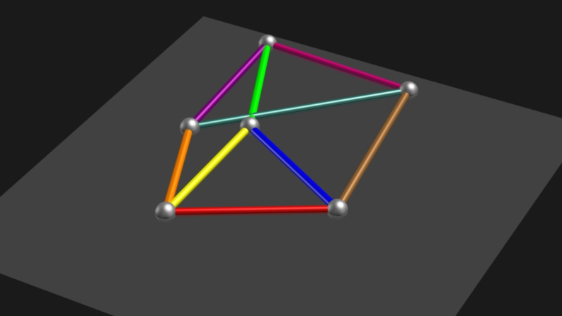 Real Embedding of the Three-Prism Graph
